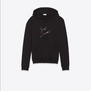 saint laurent animal print hoodie
